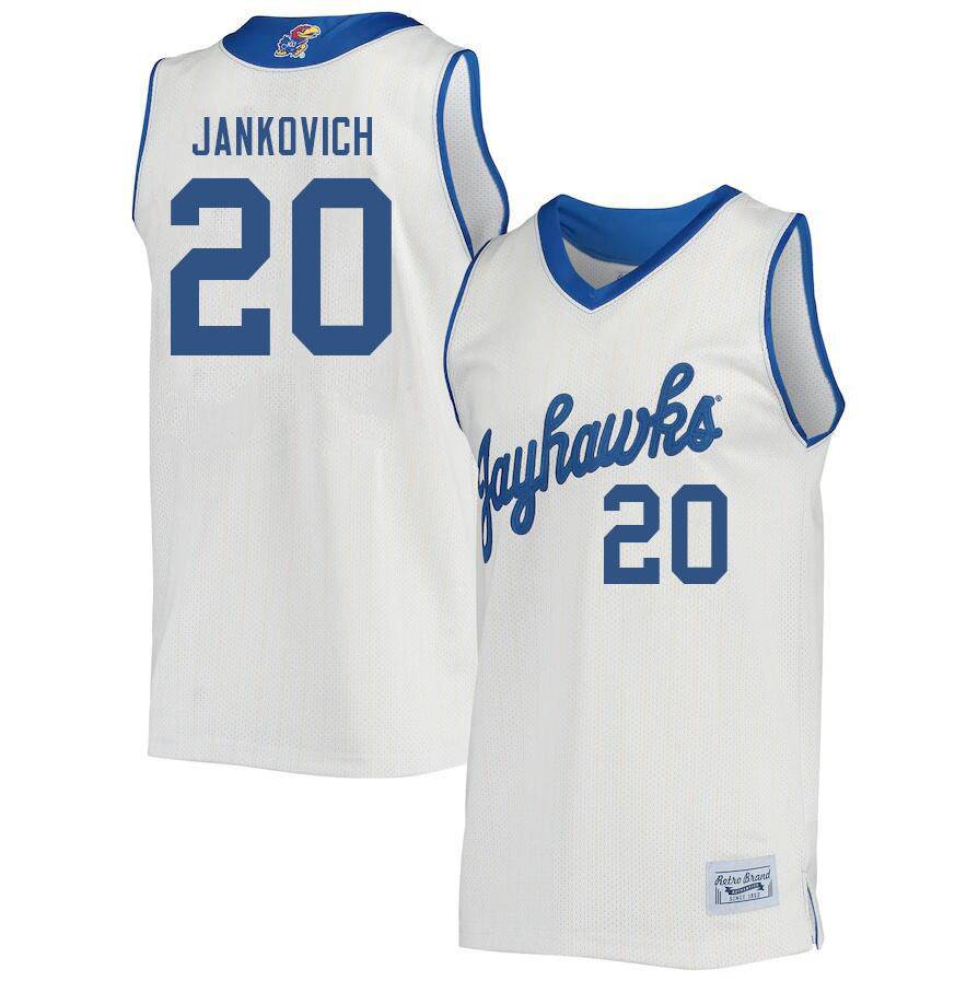 Men #20 Michael Jankovich Kansas Jayhawks College Basketball Jerseys Sale-Retro - Click Image to Close